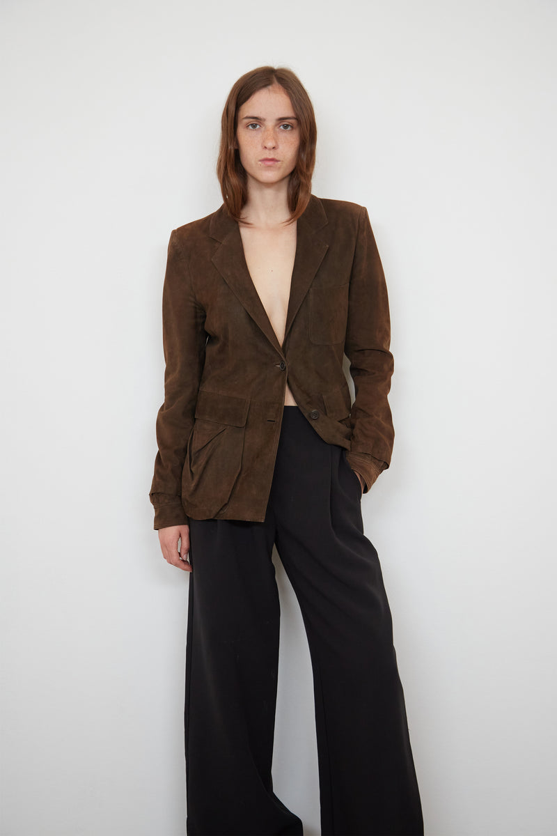 Yves Saint Laurent suede blazer