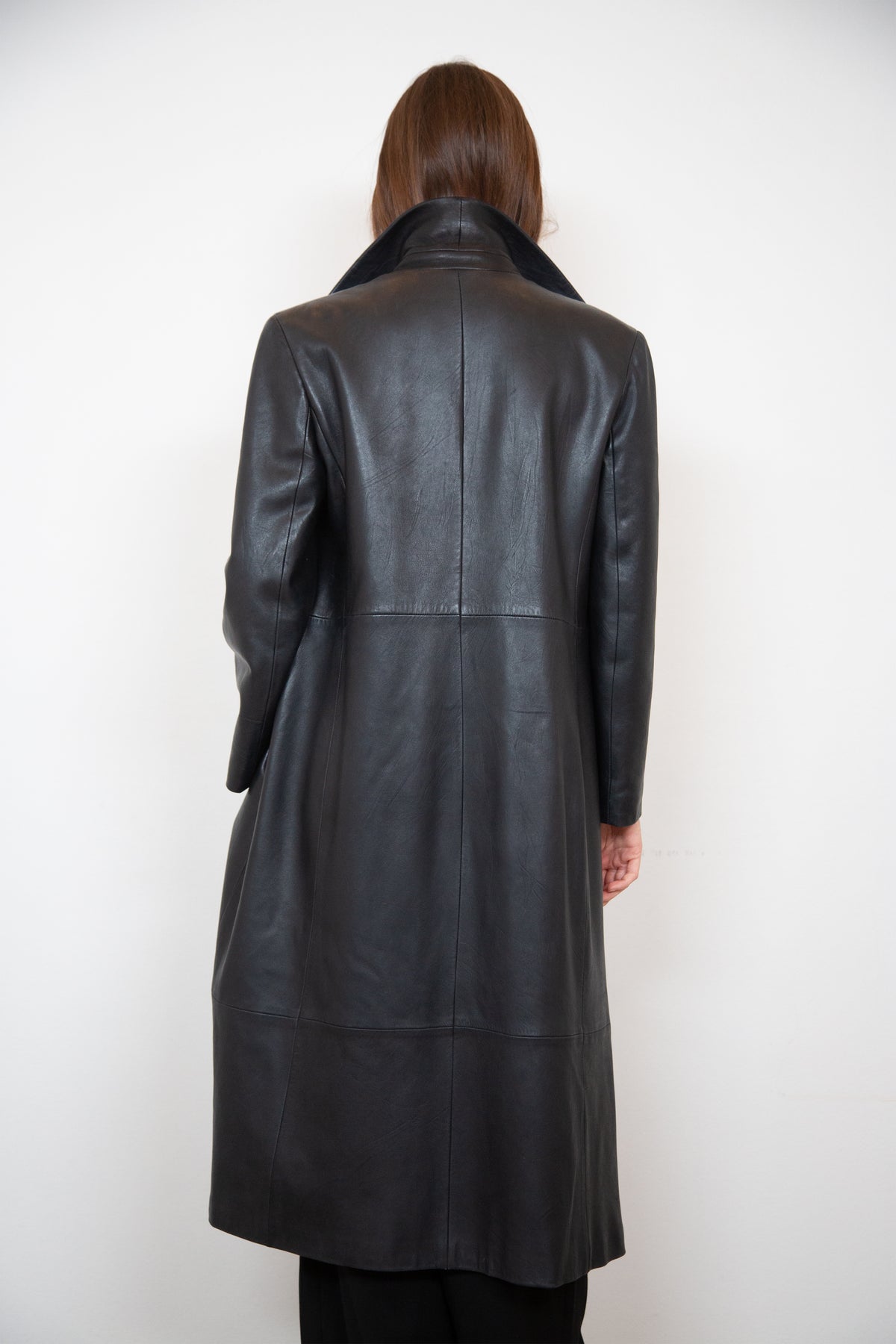 Alberta Ferretti leather coat