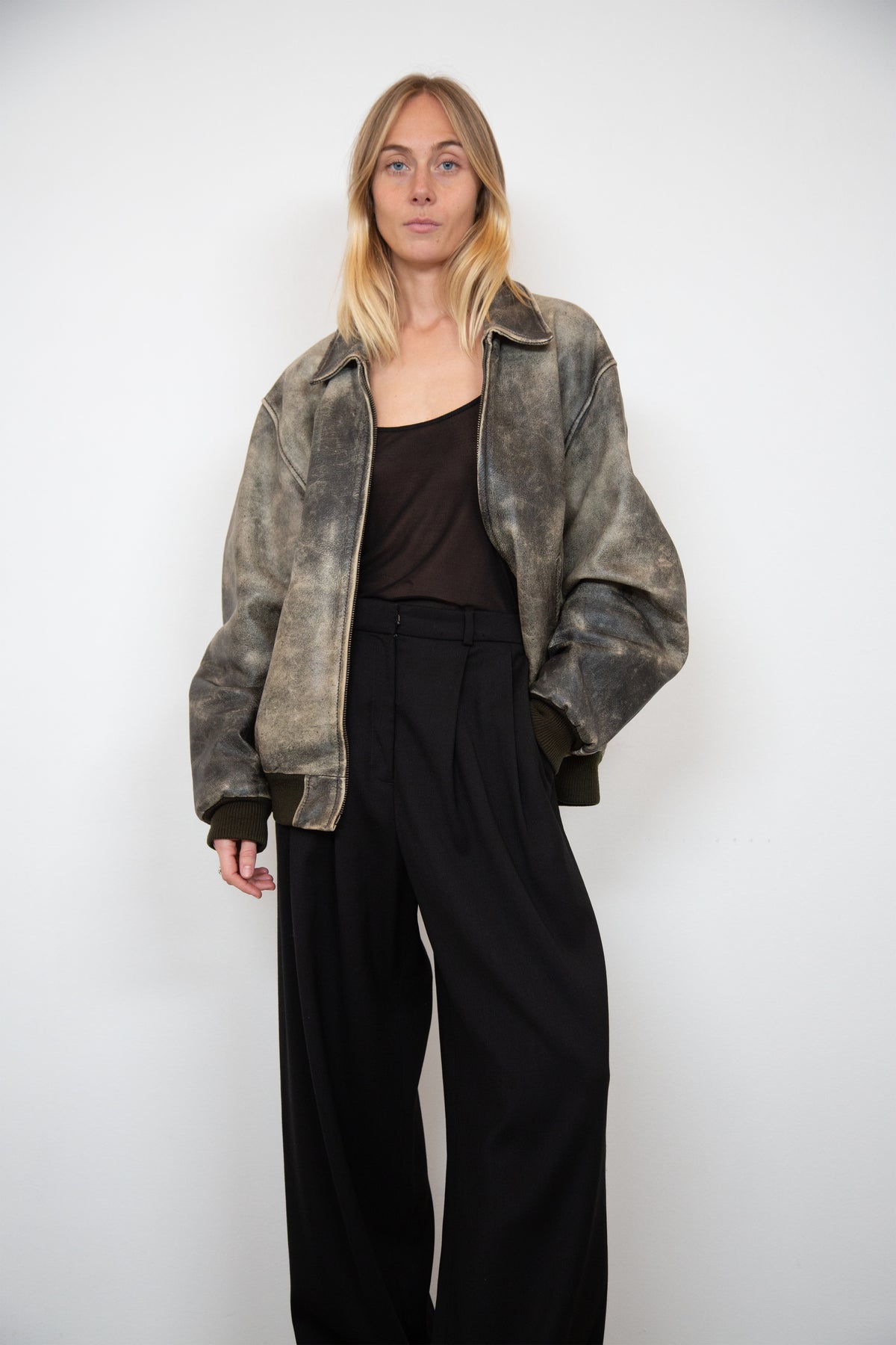 Massimo Dutti leather jacket