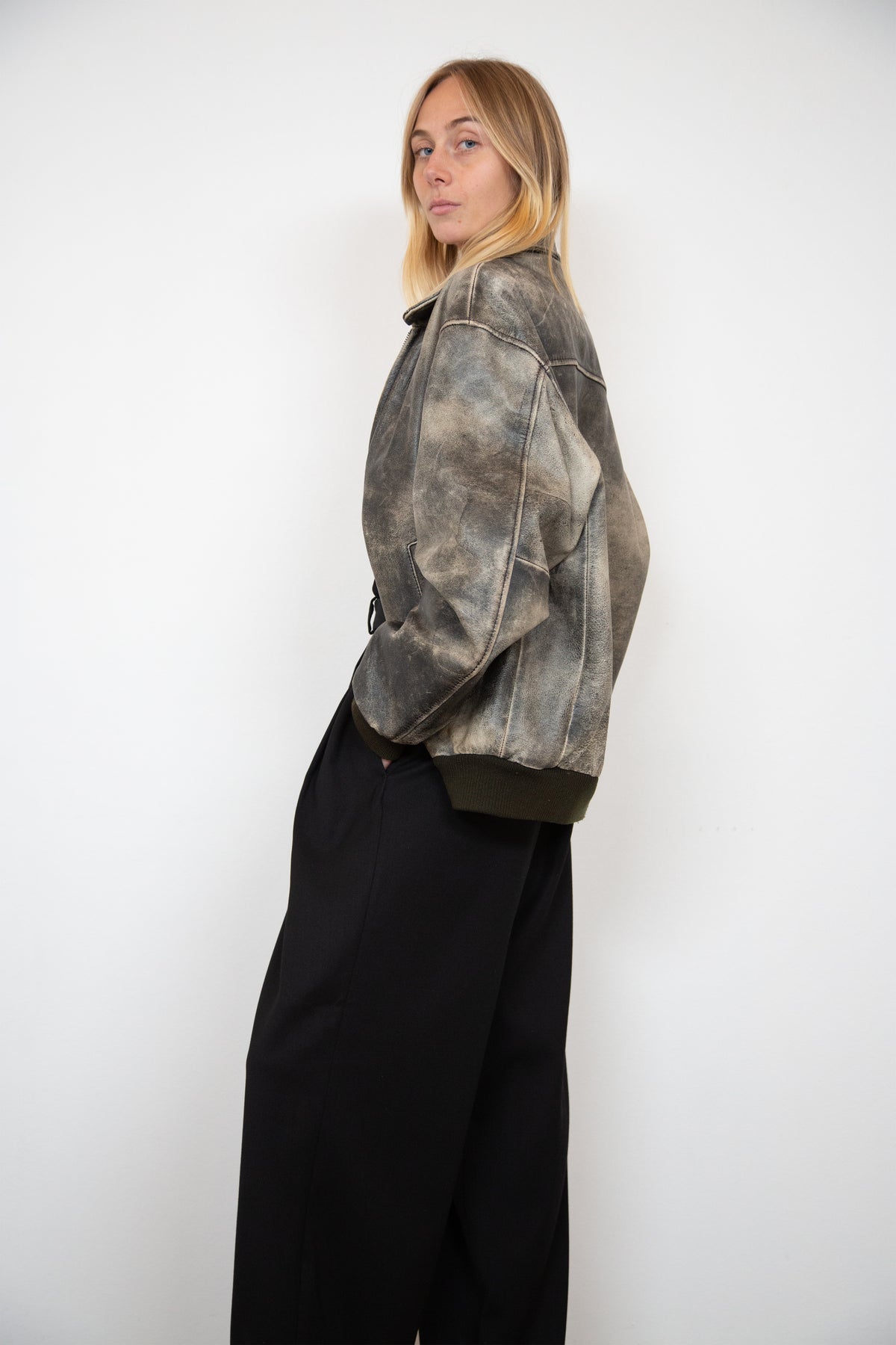 Massimo Dutti leather jacket