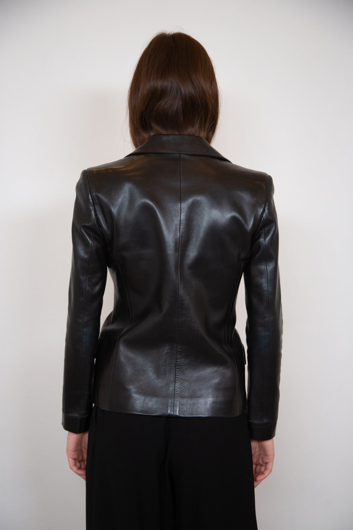 Gucci leather blazer