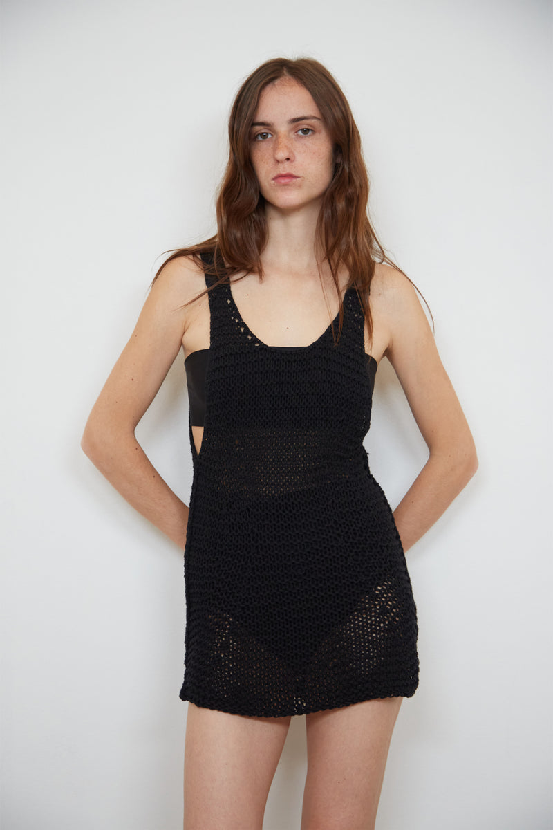 Helmut Lang crochet minidress