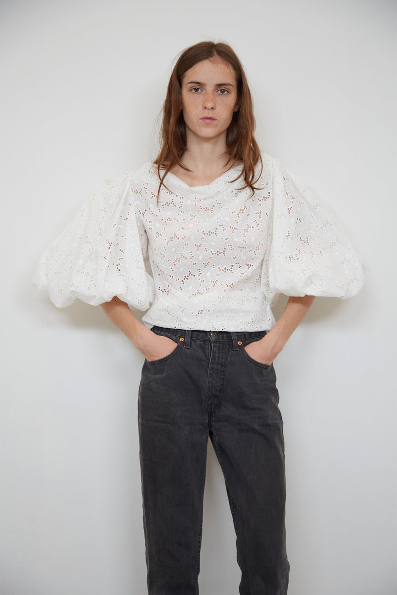 Yves Saint Laurent eyelet top