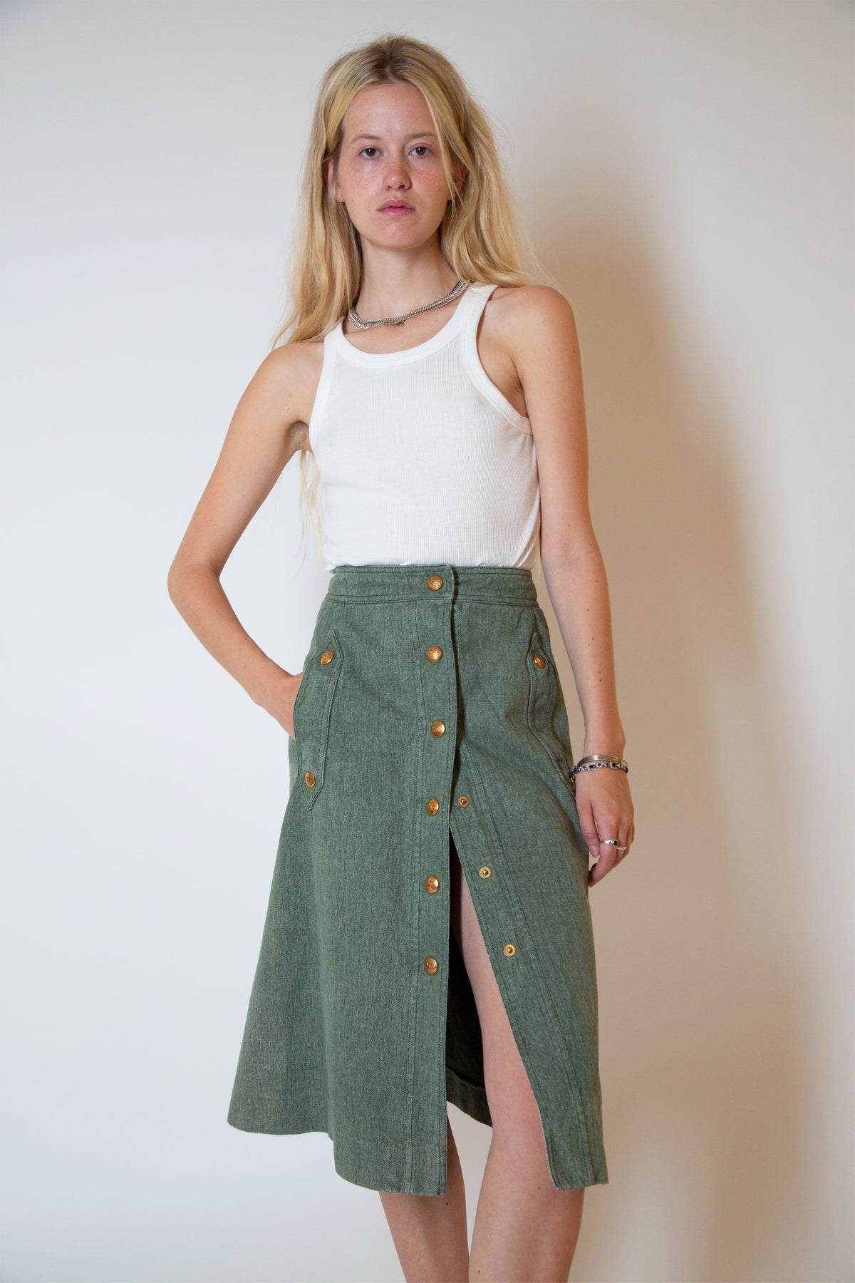 Celine denim skirt