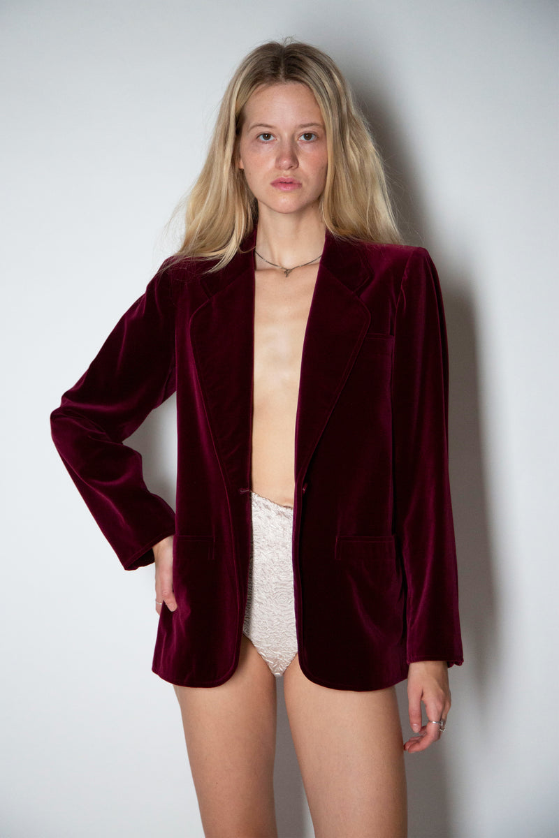 Yves Saint Laurent velvet blazer