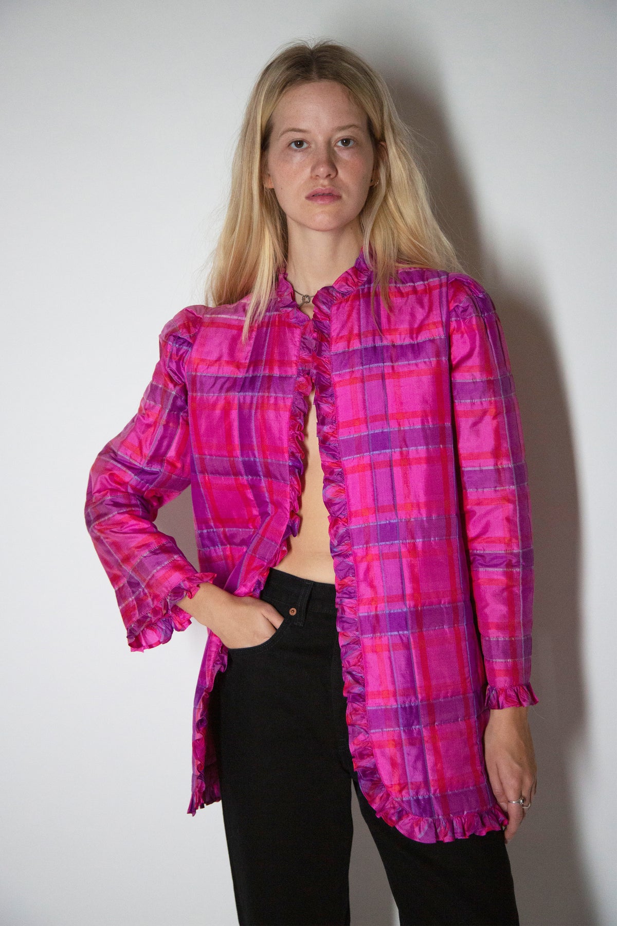 Bill Tice quilted silk jacket