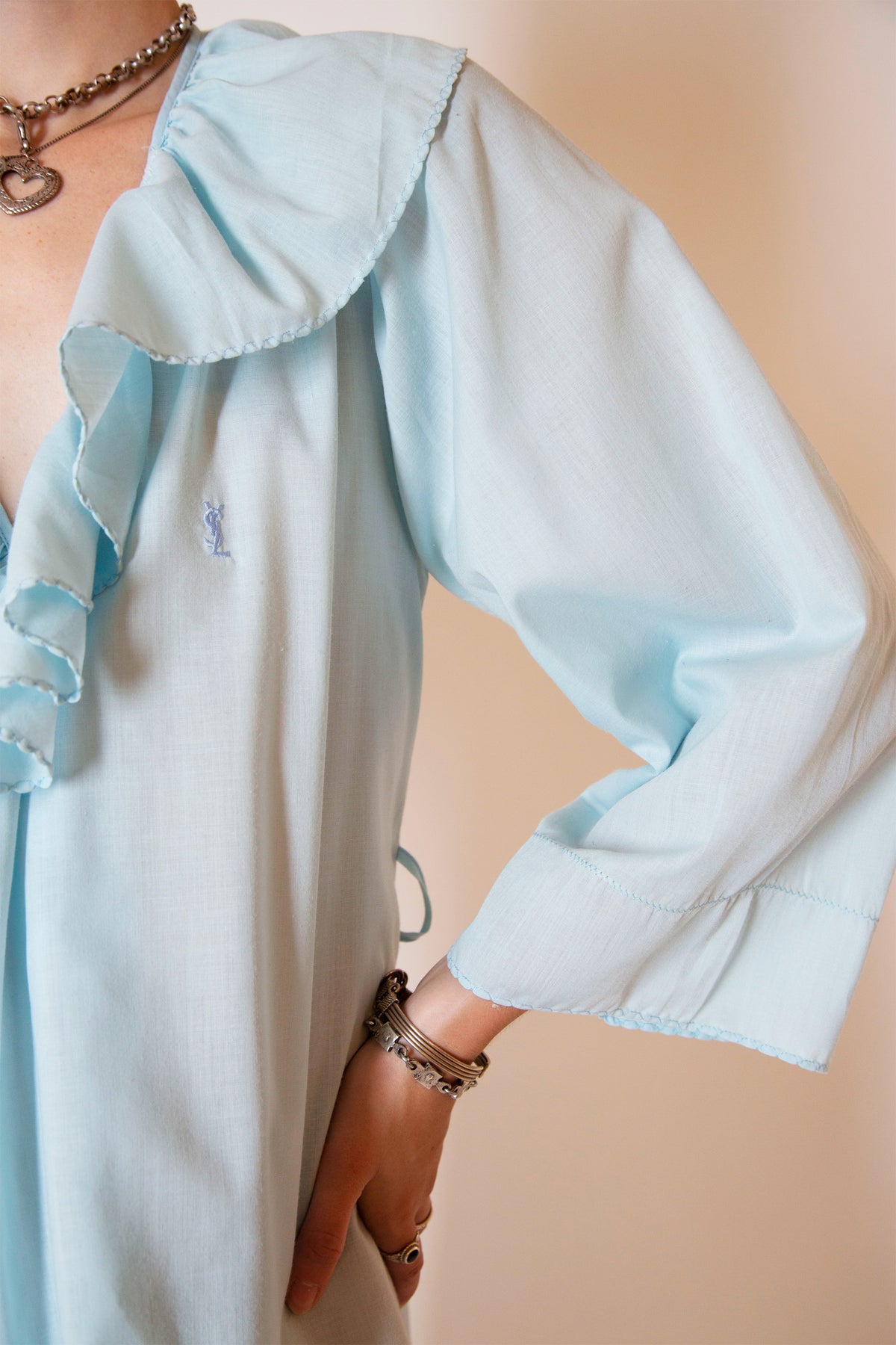 Yves Saint Laurent ruffled robe