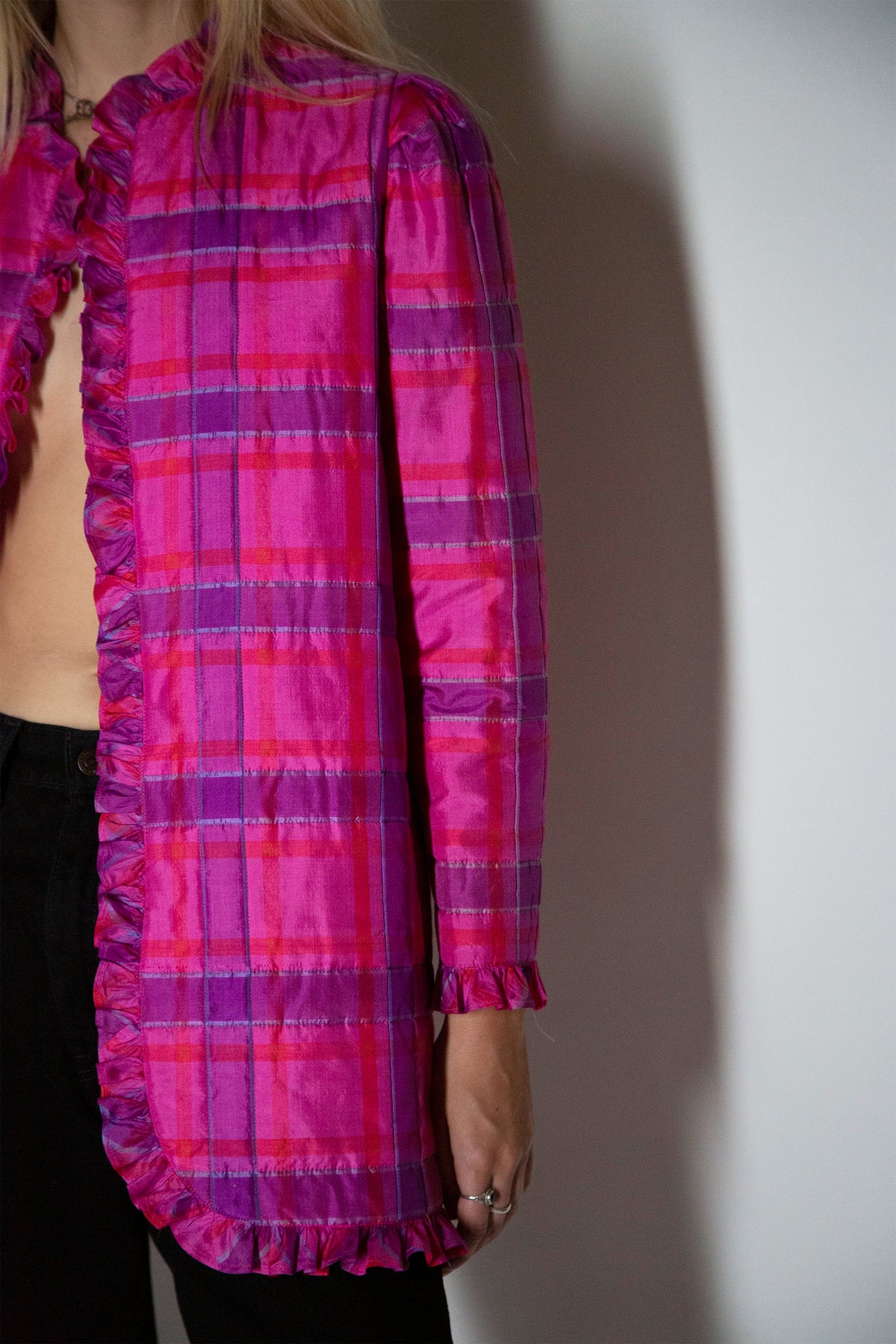 Bill Tice quilted silk jacket