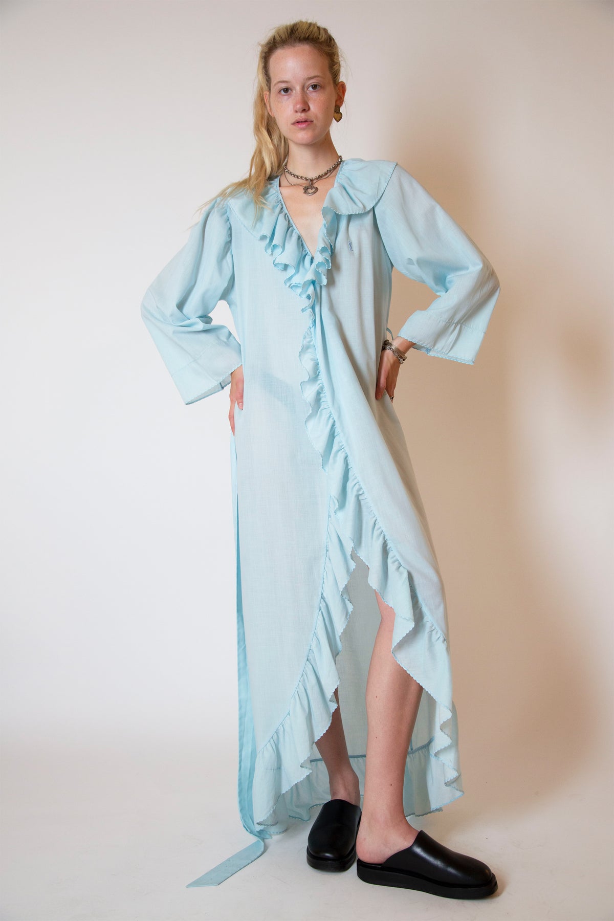 Yves Saint Laurent ruffled robe