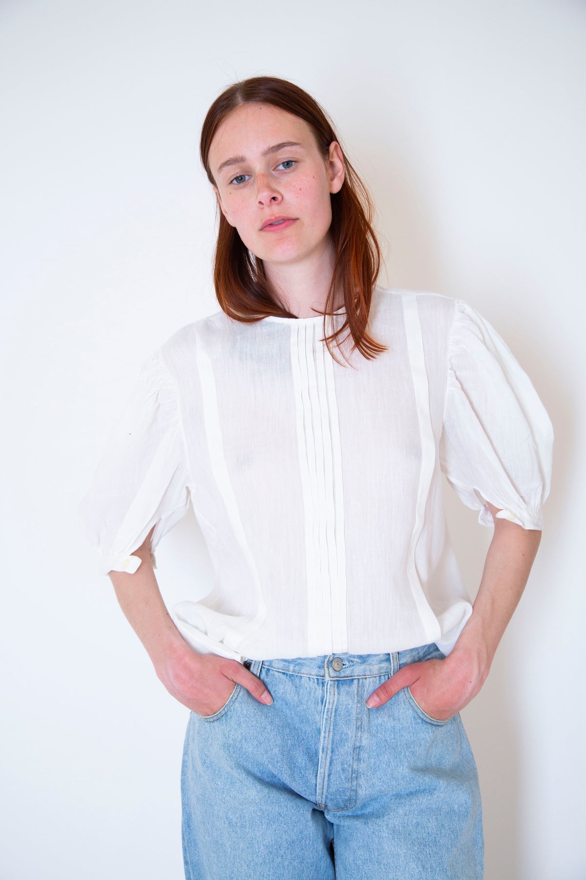 Vintage pleated shirt