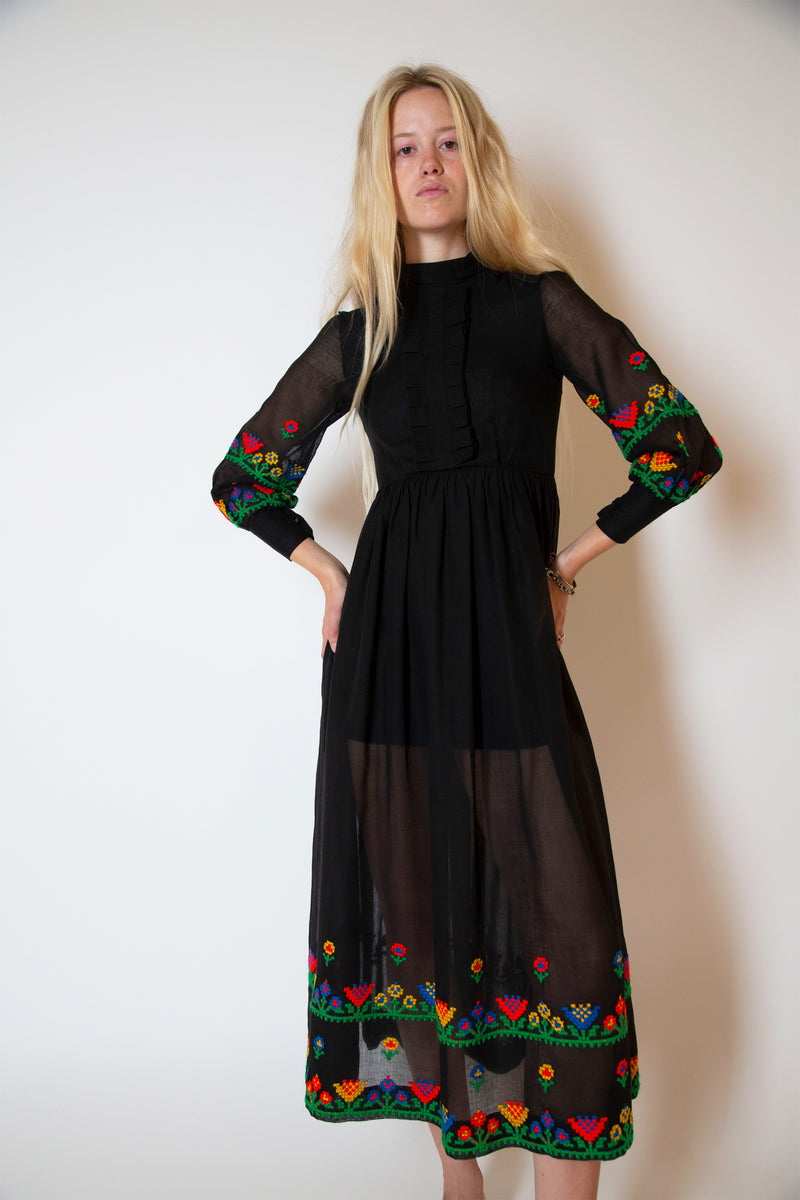 Vintage embroidered dress