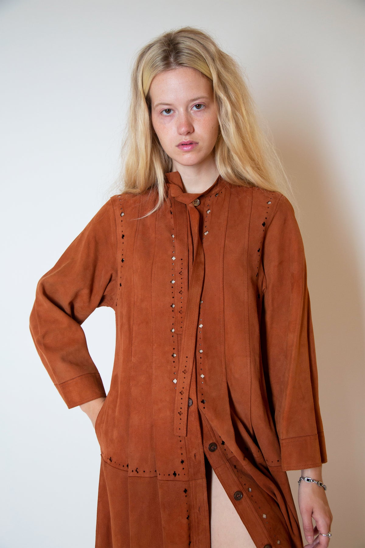 Jean Muir suede jacket / dress