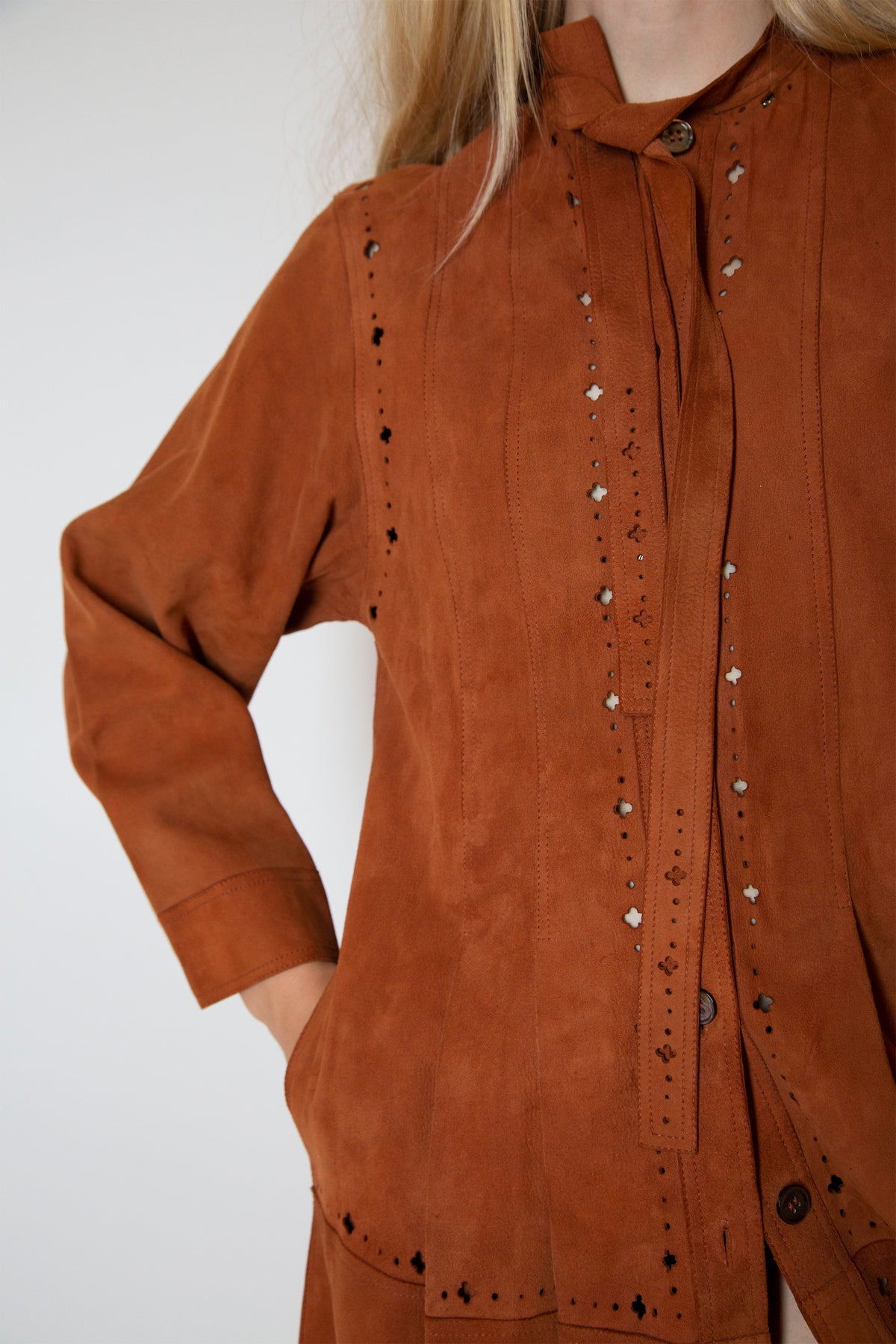 Jean Muir suede jacket / dress