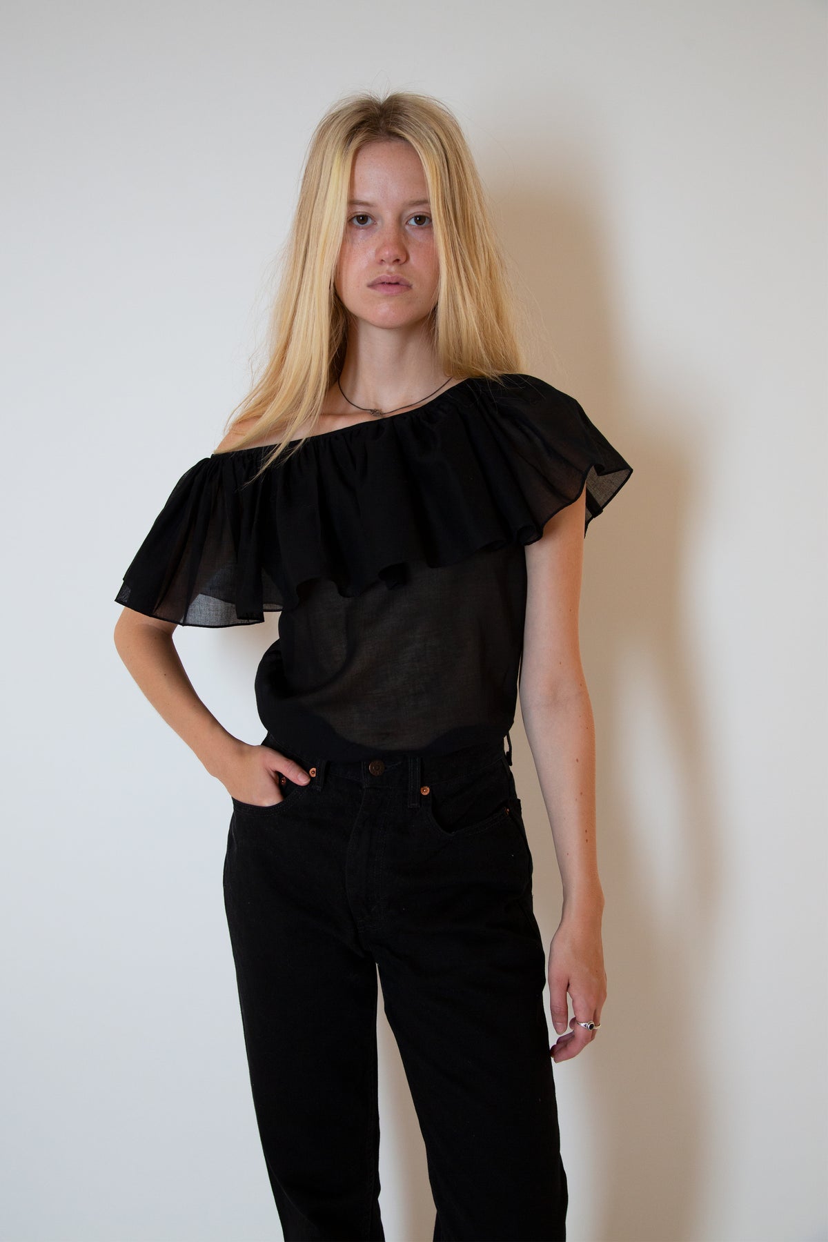 Yves Saint Laurent ruffled top