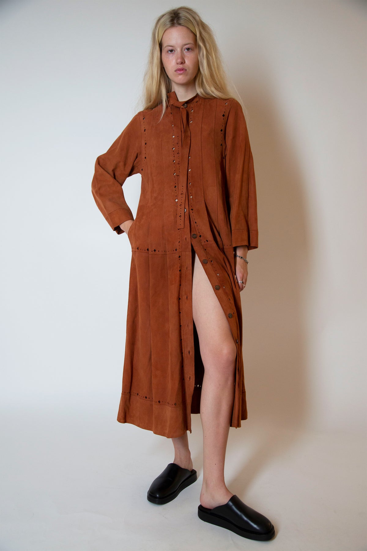 Jean Muir suede jacket / dress