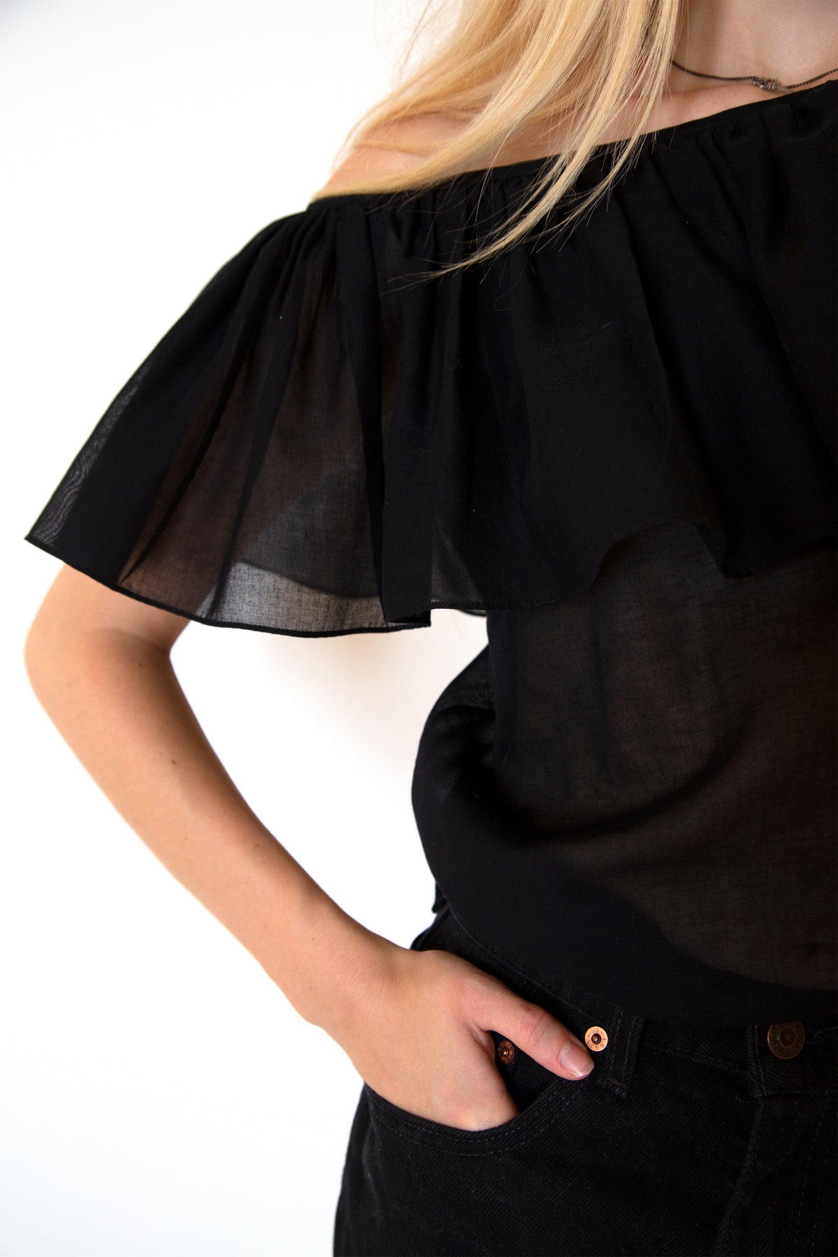 Yves Saint Laurent ruffled top