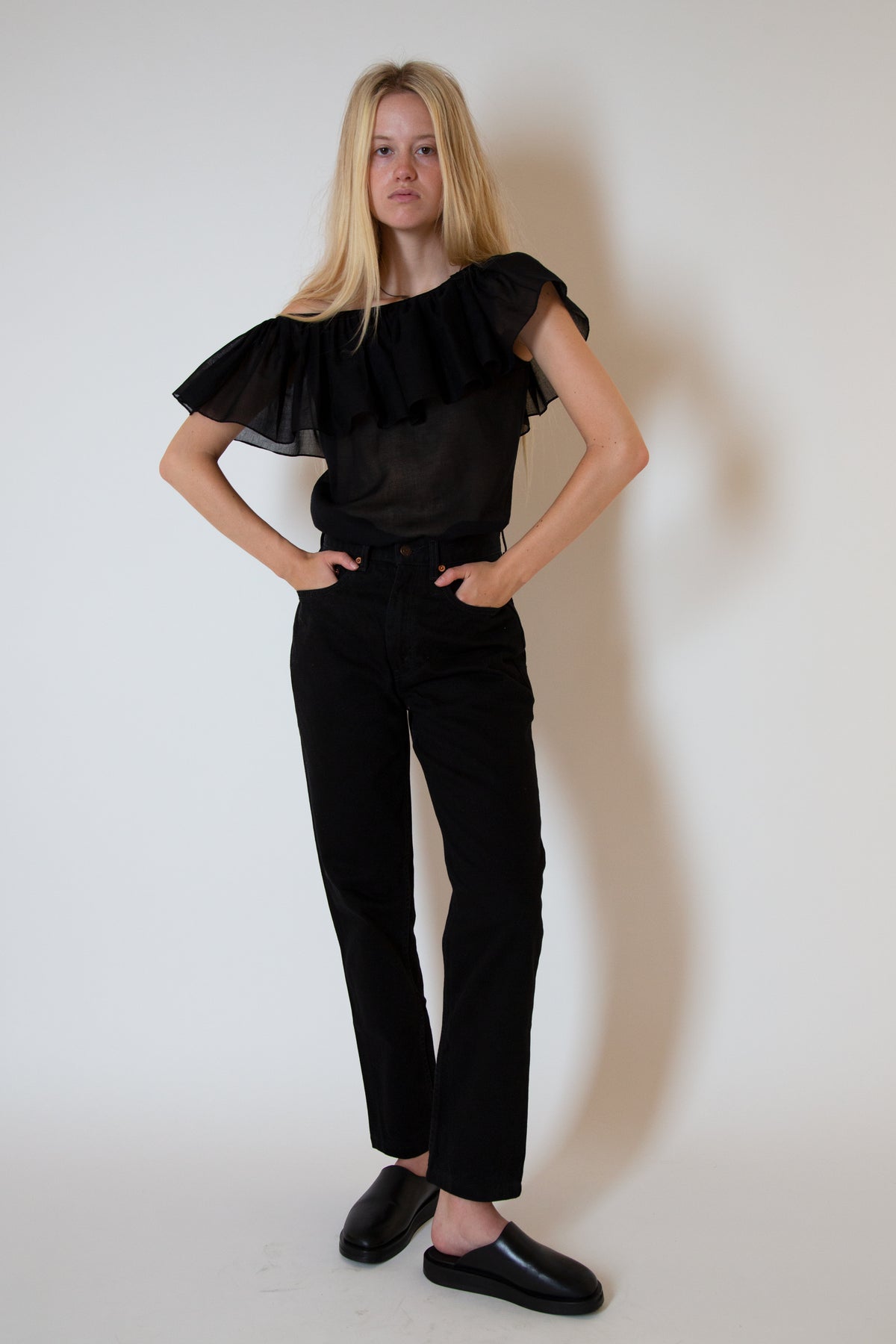 Yves Saint Laurent ruffled top