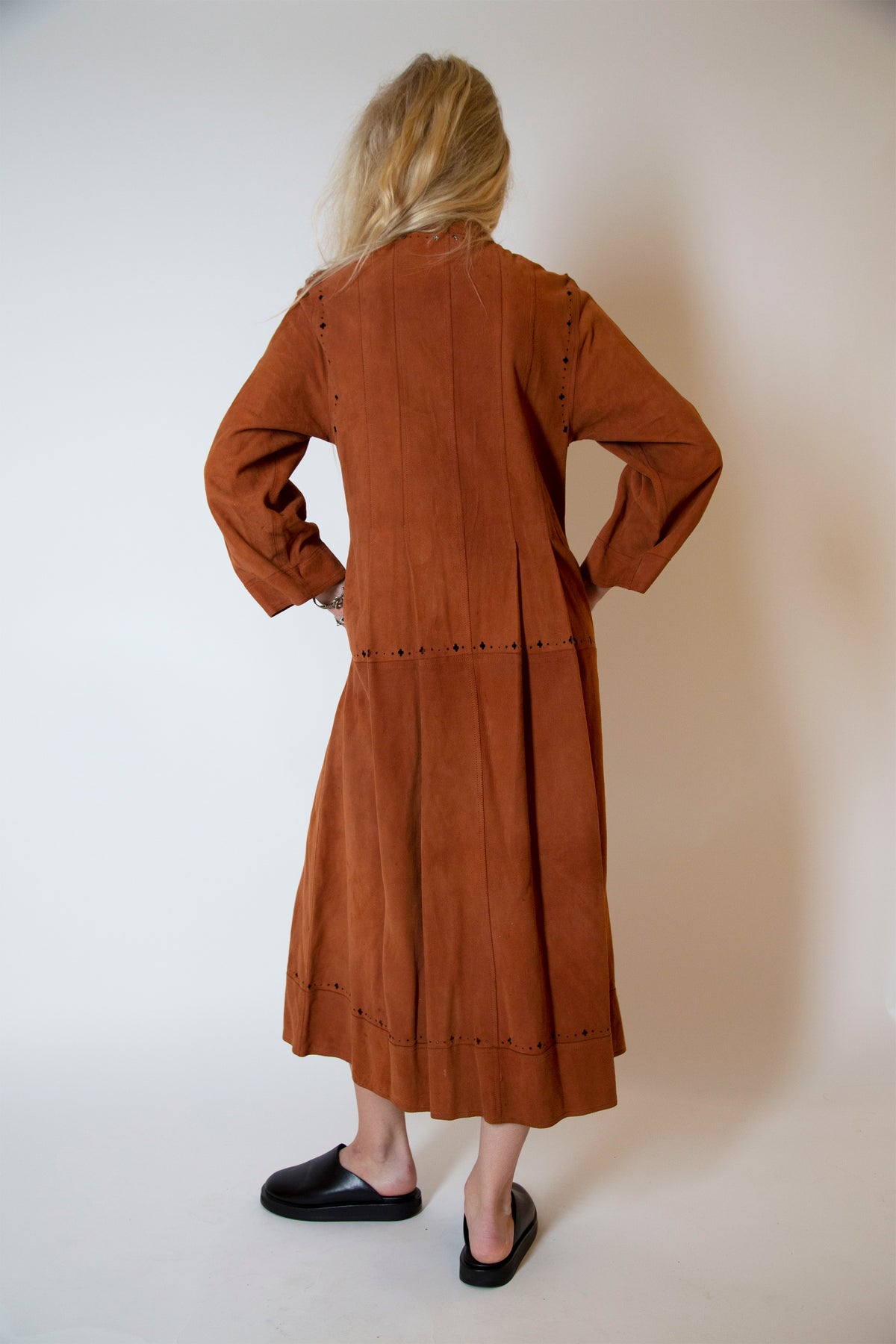 Jean Muir suede jacket dress – Jerome Vintage - Main Image