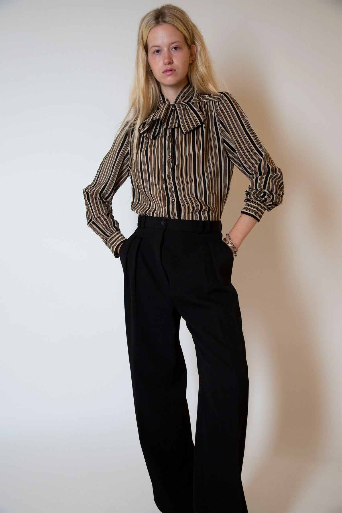 Celine pussybow silk shirt