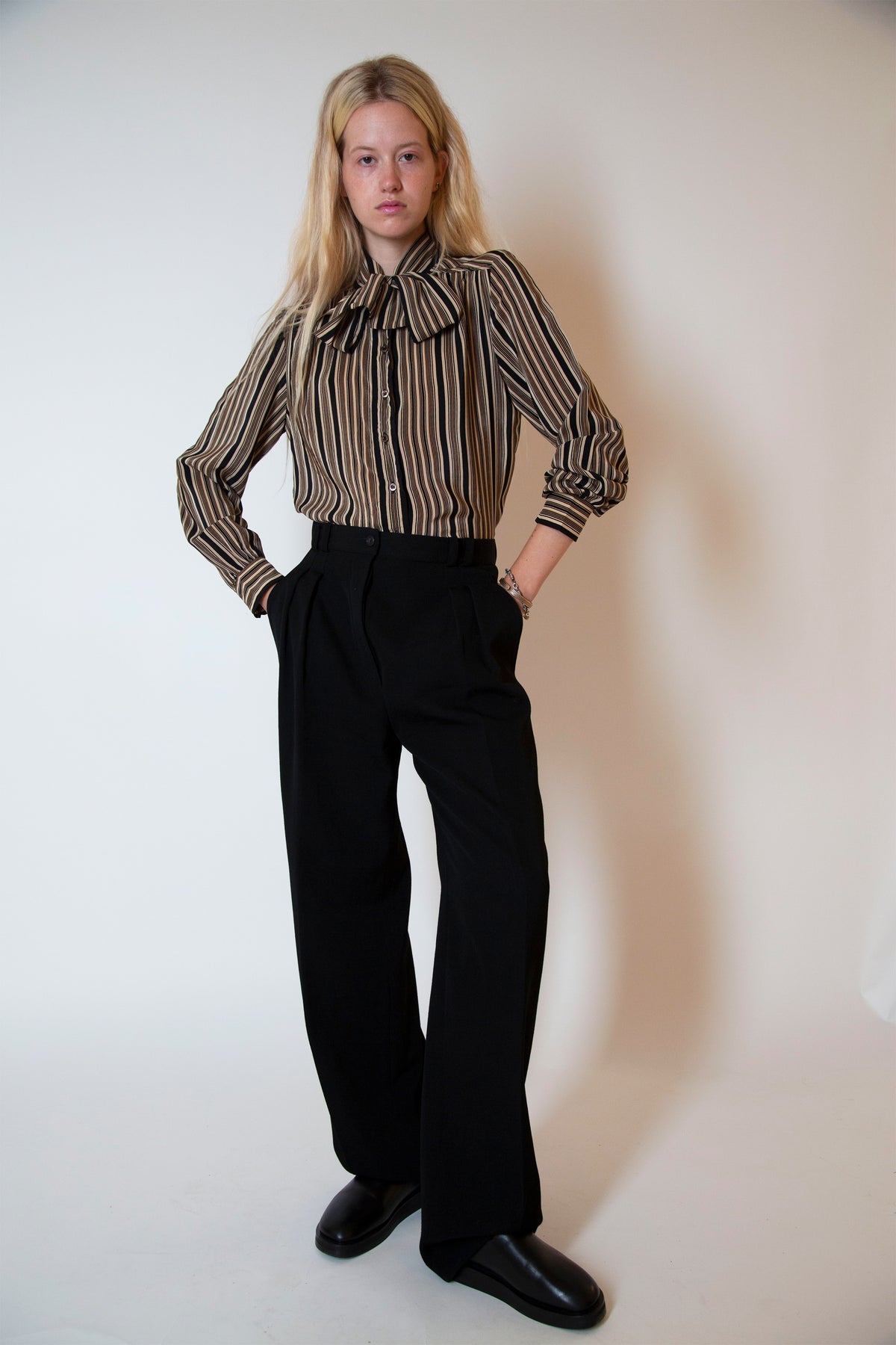 Celine pussybow silk shirt