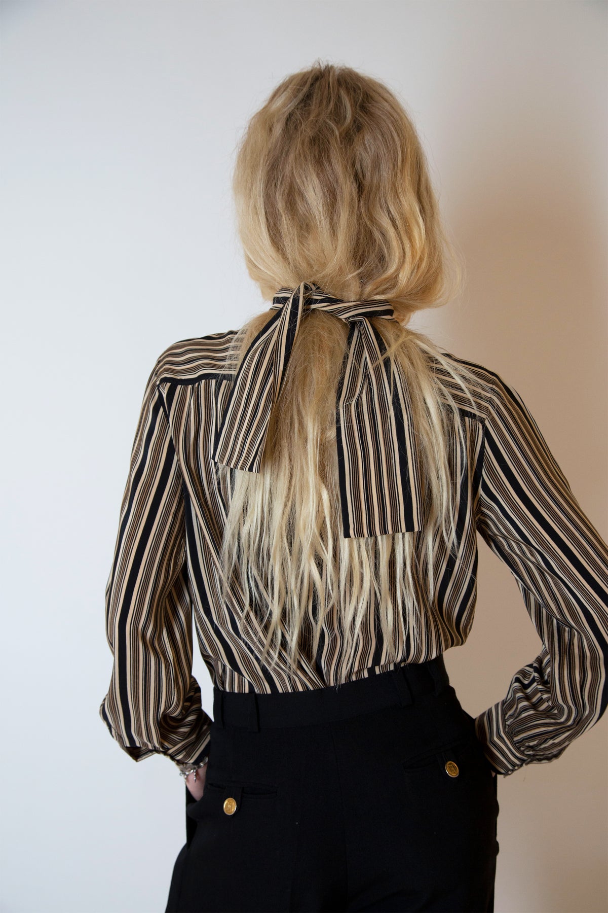 Celine pussybow silk shirt