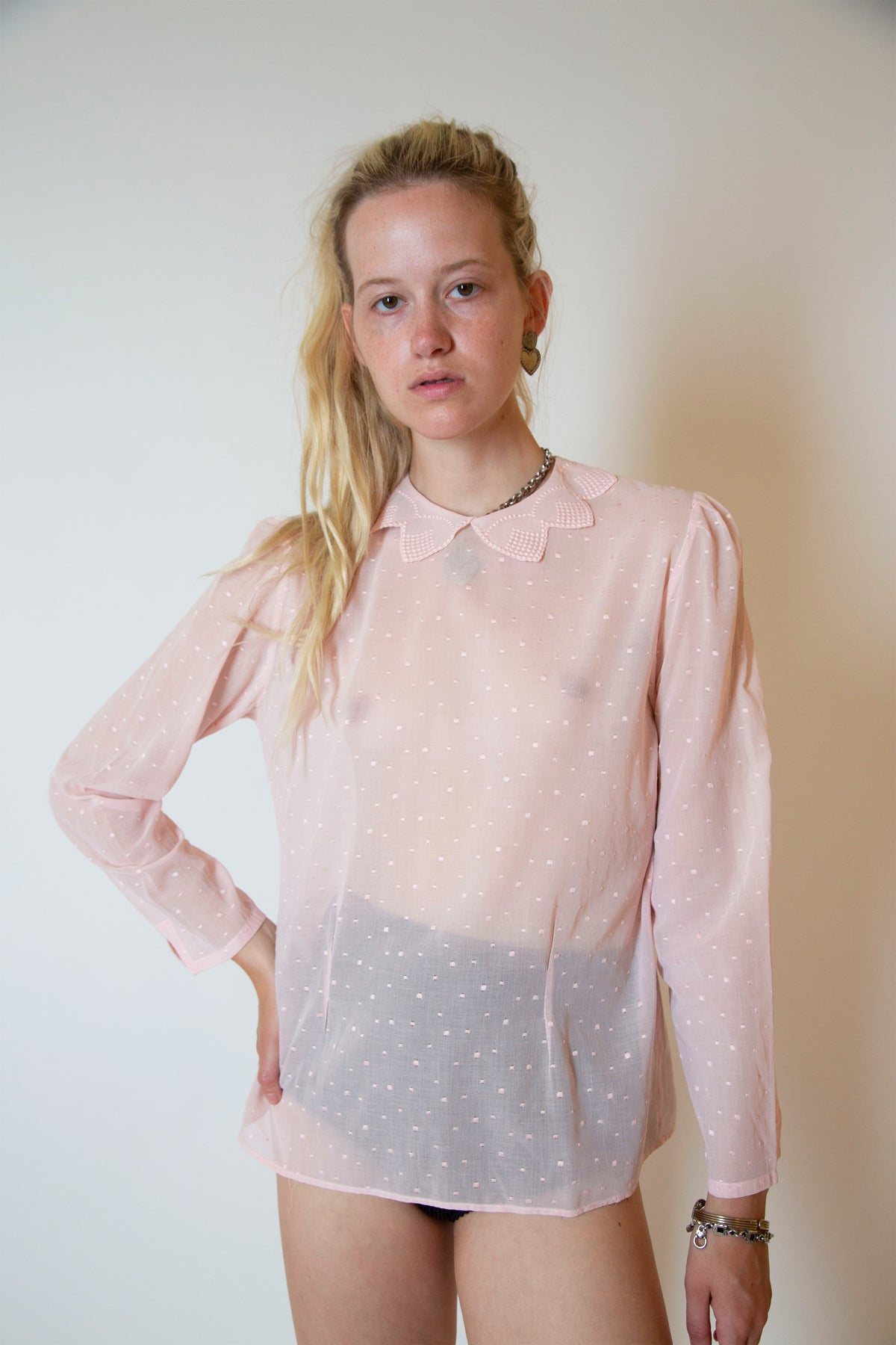 Cacharel pink shirt