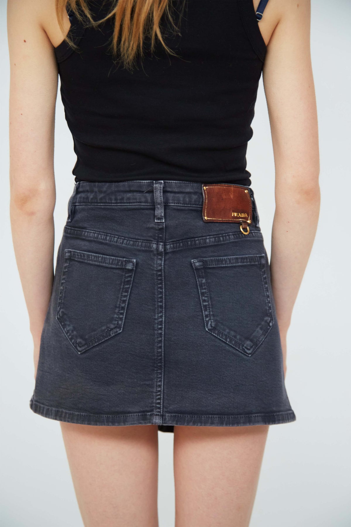 Prada denim skirt