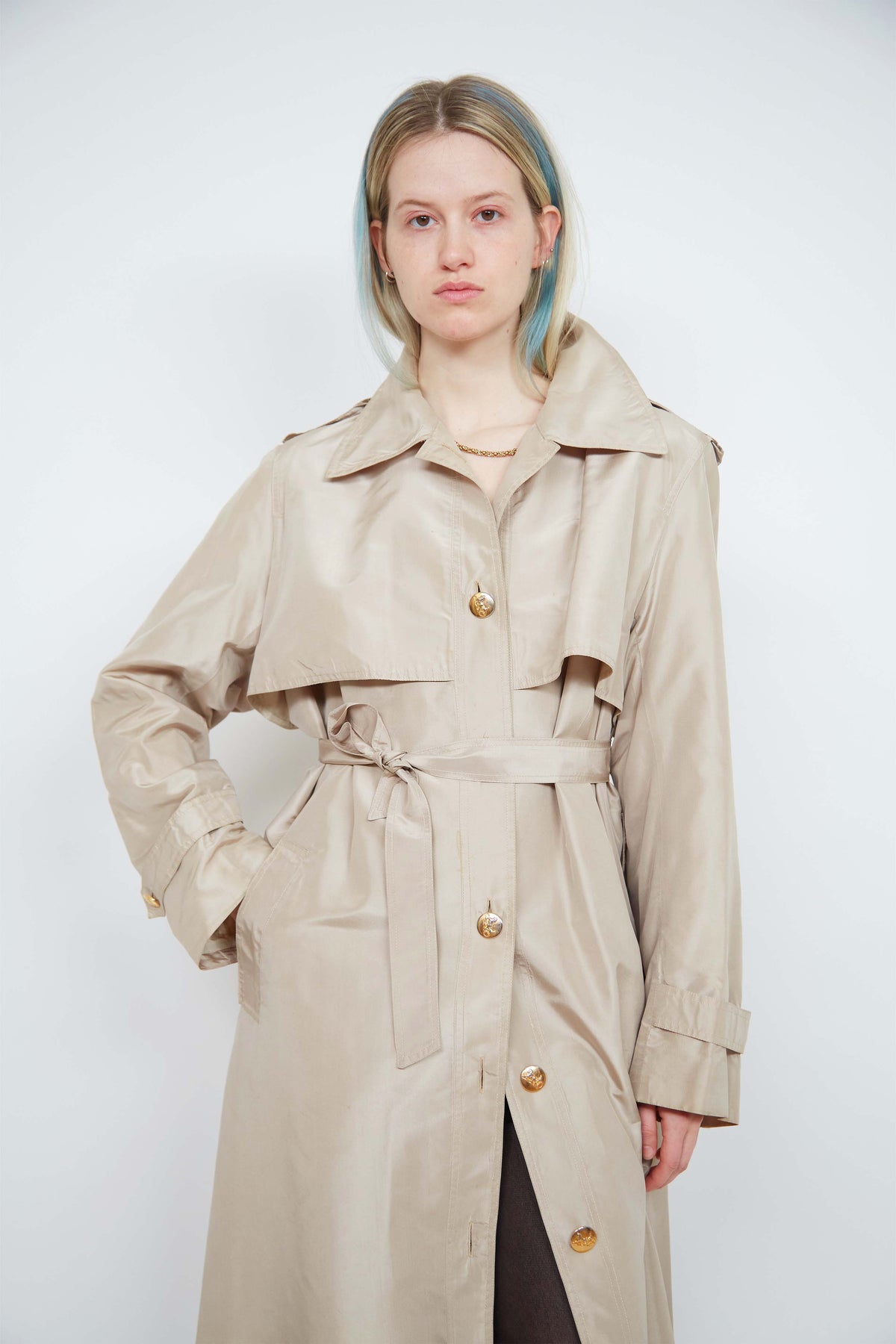 Celine  silk trenchcoat