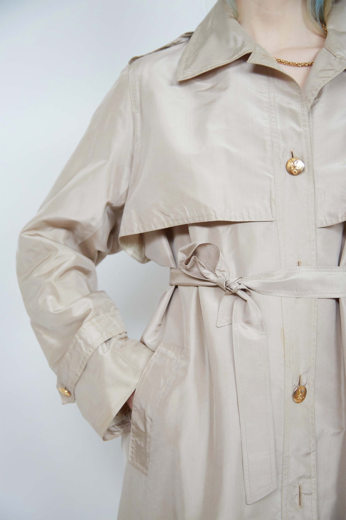 Celine  silk trenchcoat