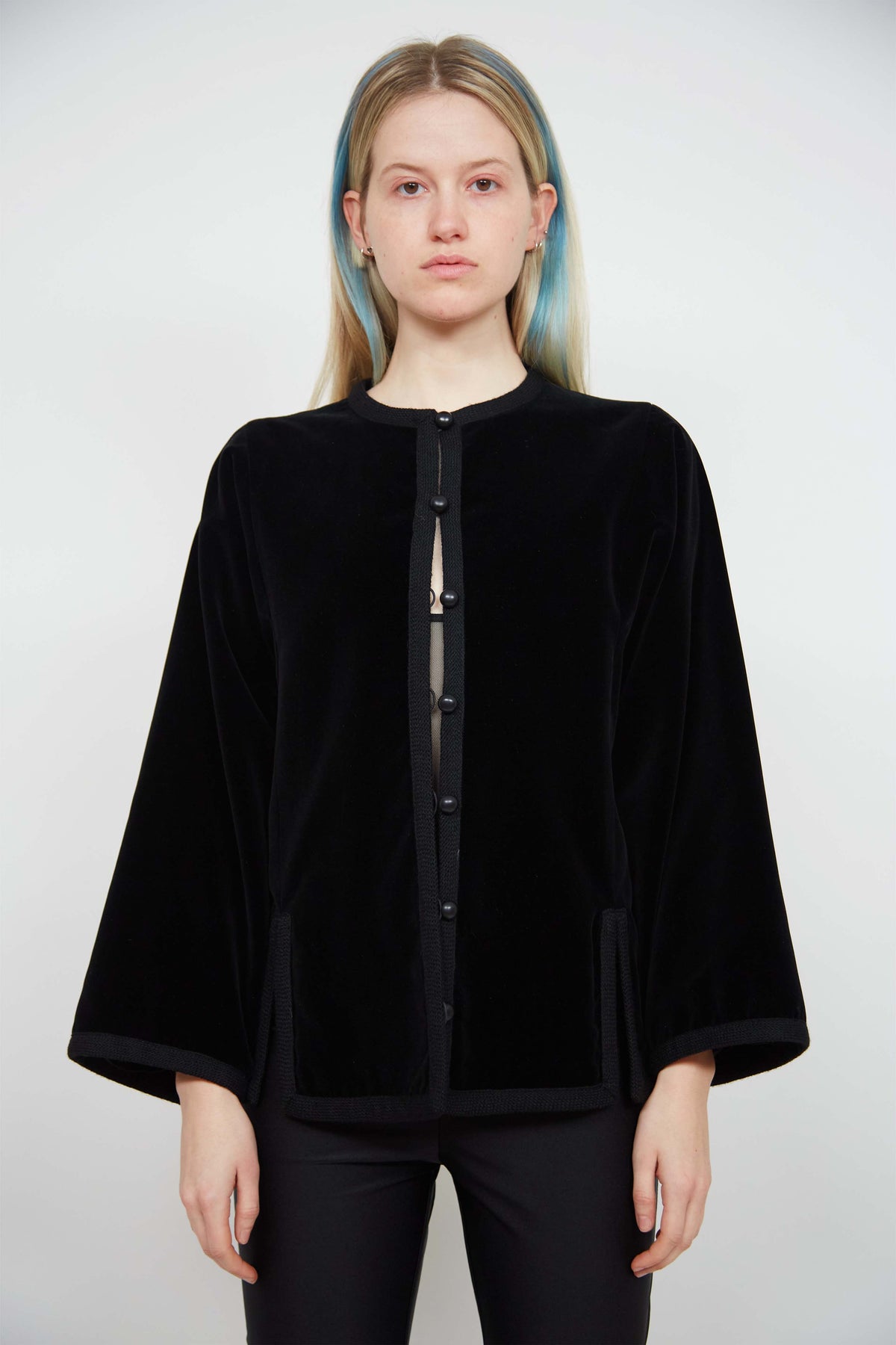 YSL black velvet jacket