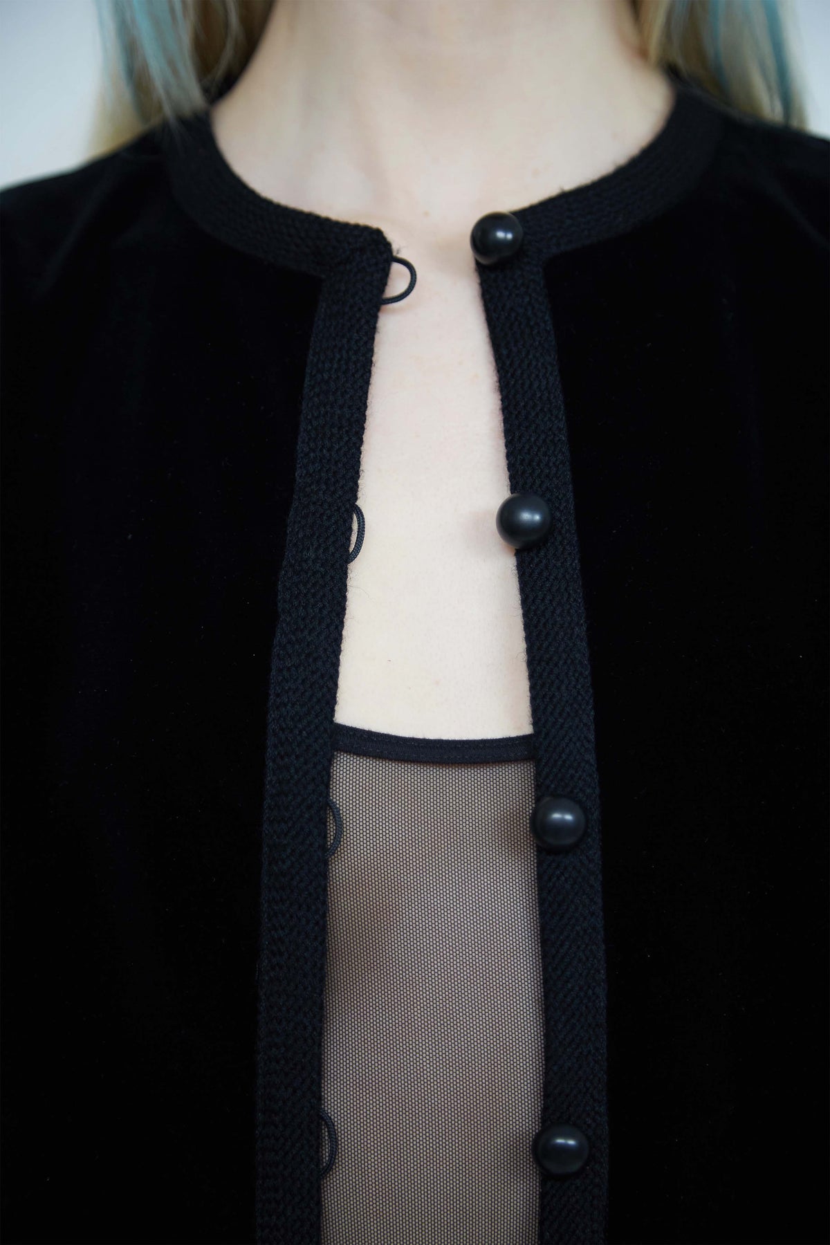 YSL black velvet jacket