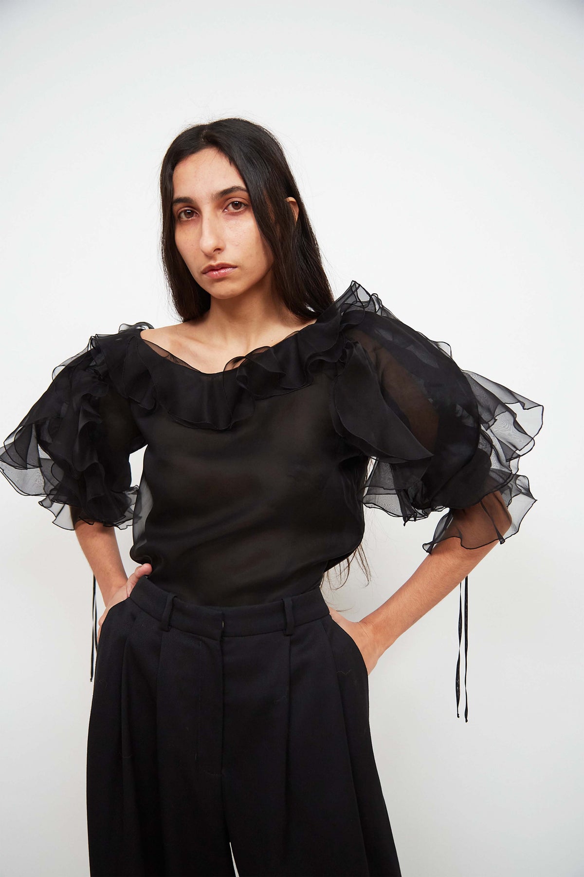 Christian Dior ruffled top