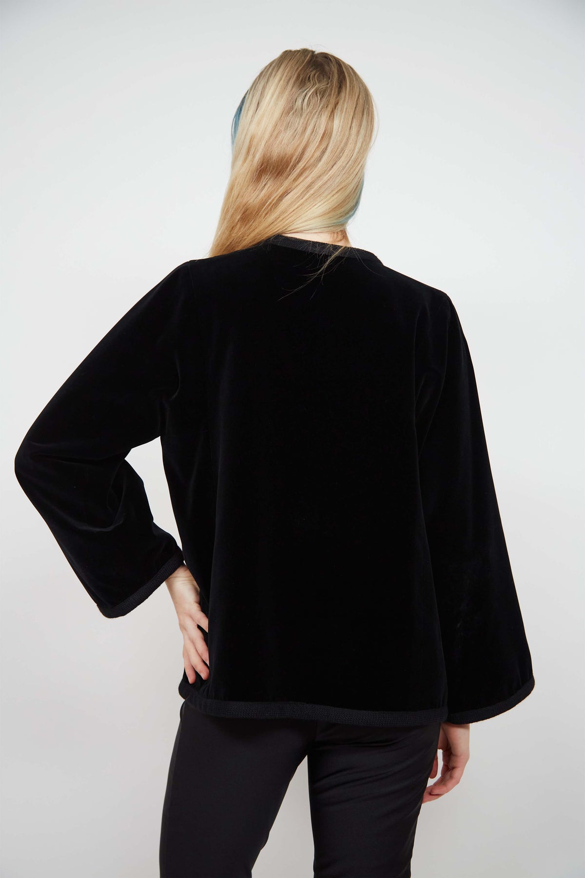 YSL black velvet jacket