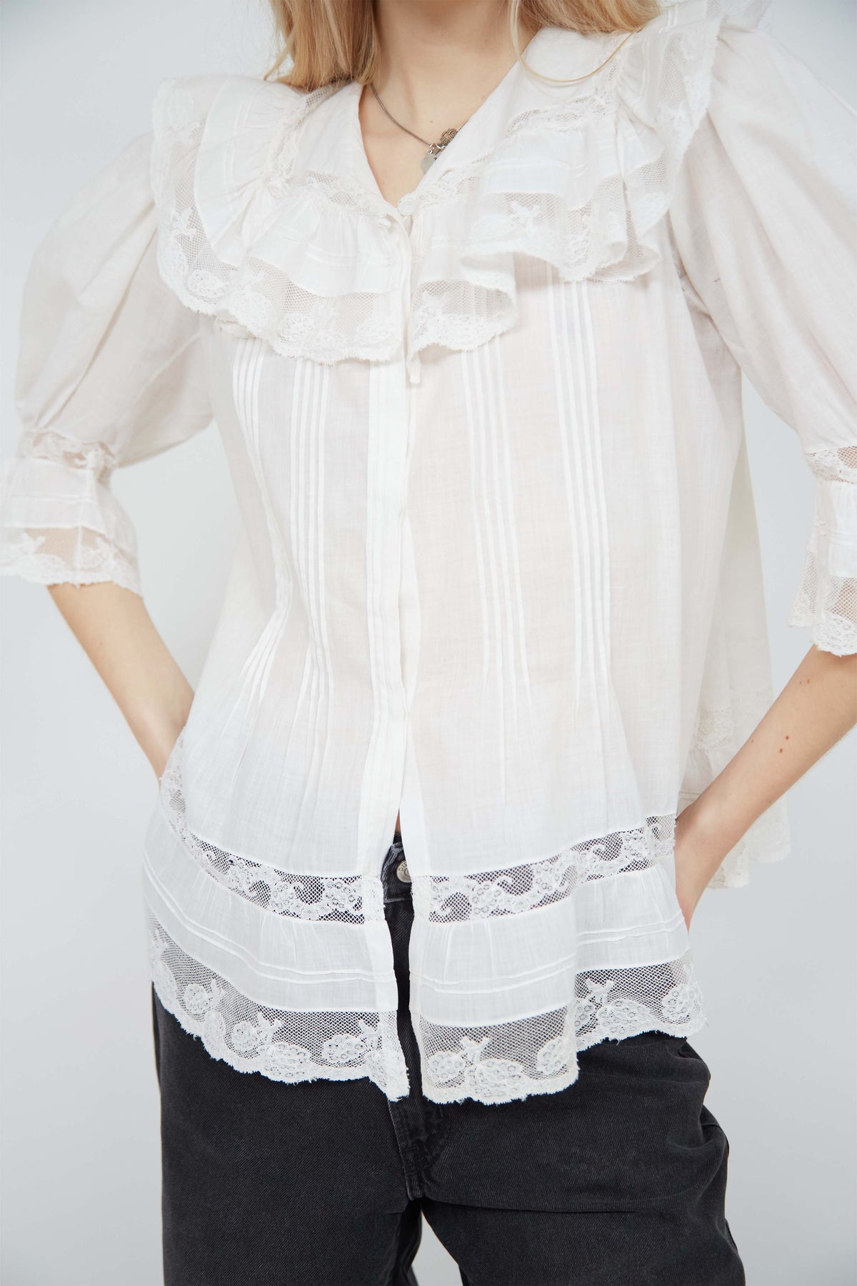 Antique lace shirt