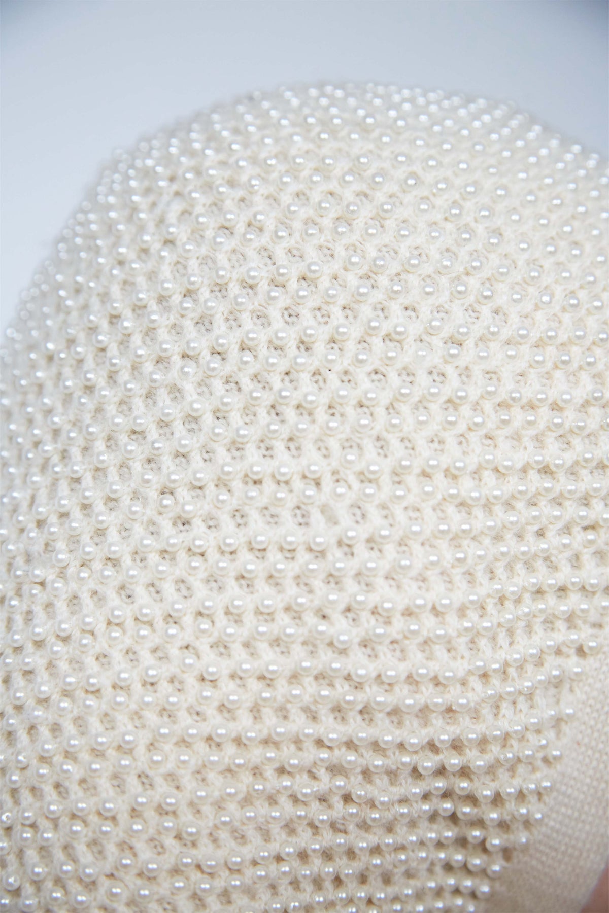 Pearl embellished bonnet