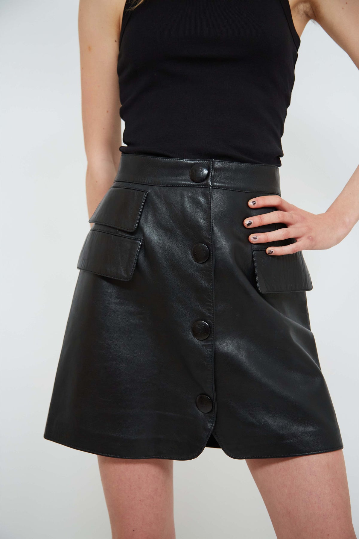 Loewe leather skirt