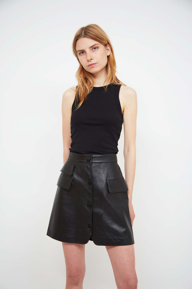 Loewe leather skirt