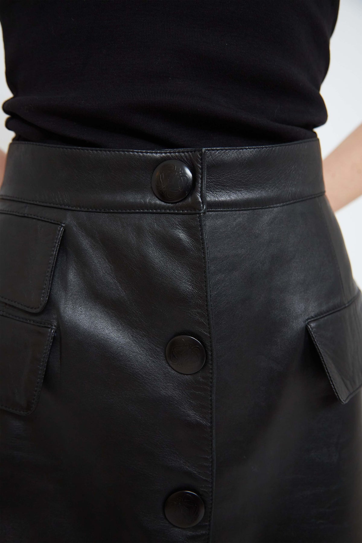 Loewe leather skirt