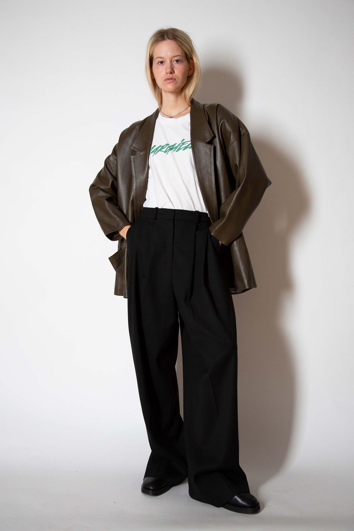 Yves Saint Laurent leather blazer