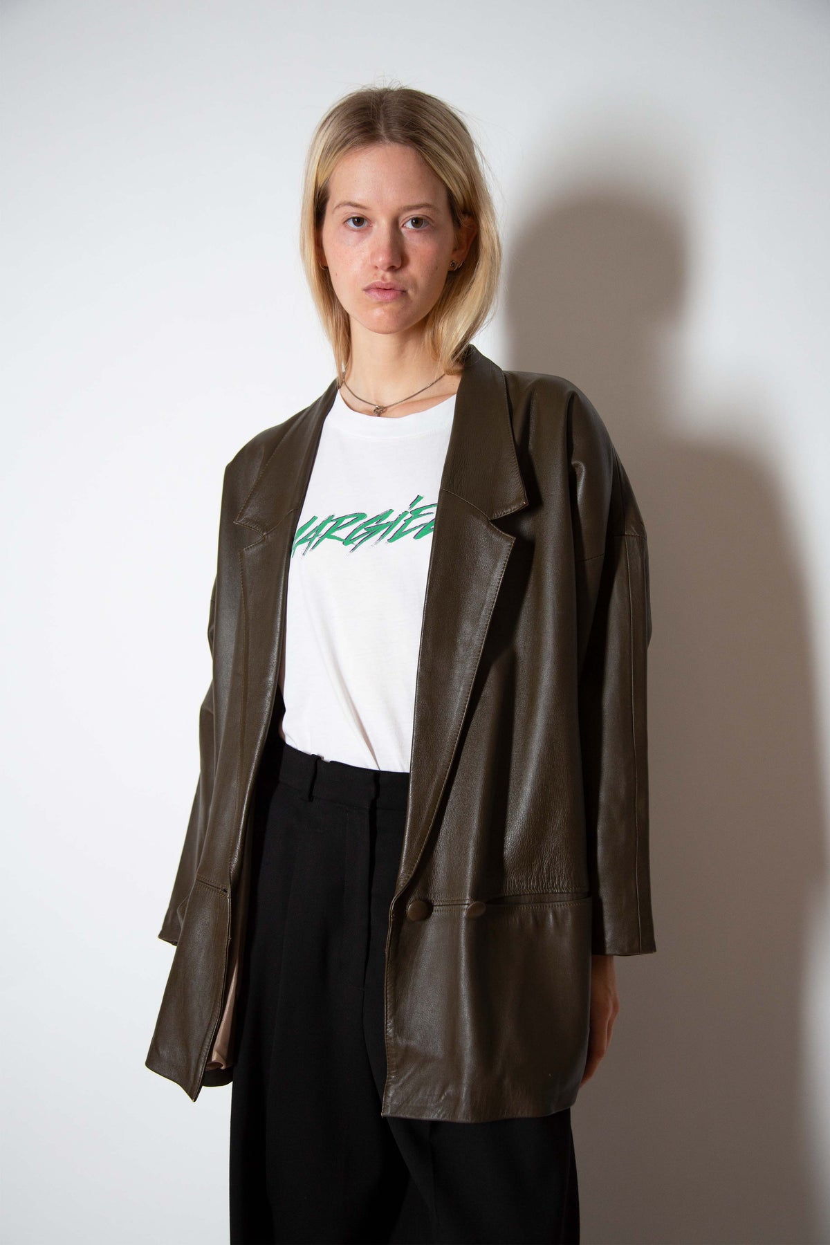 Yves Saint Laurent leather blazer