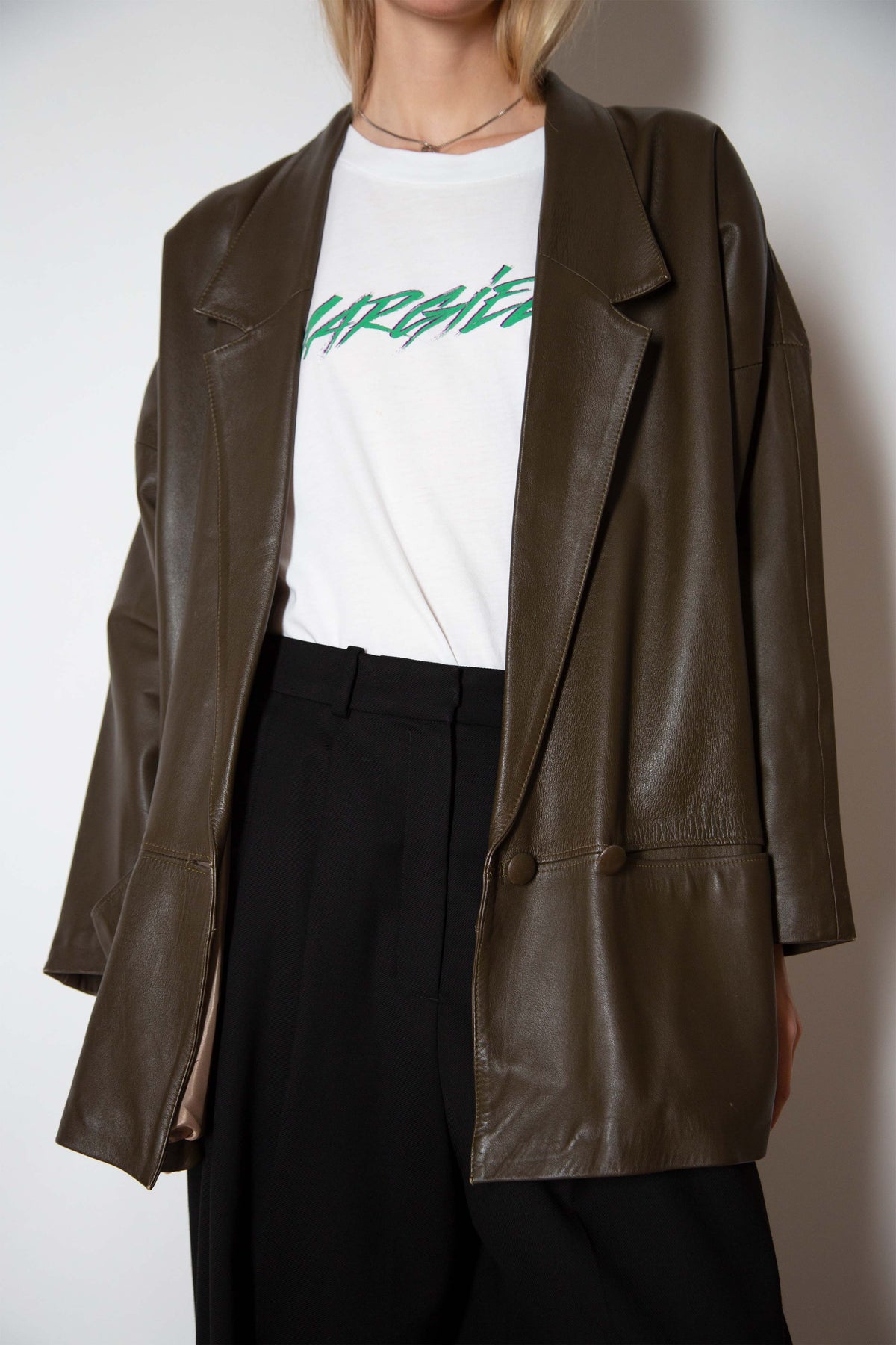 Yves Saint Laurent leather blazer