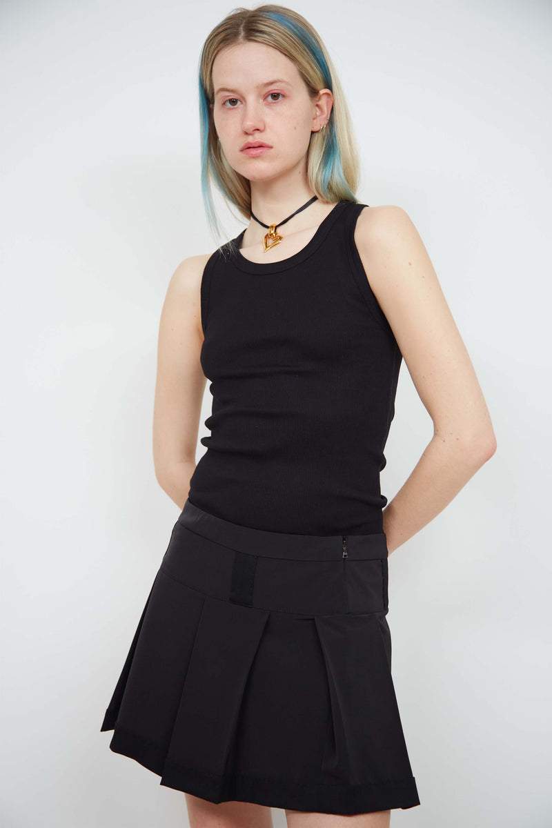 Prada pleated mini skirt