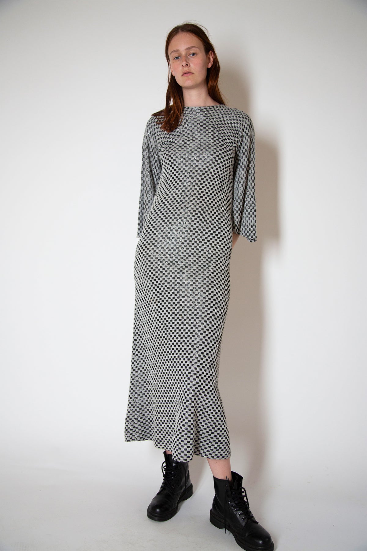 Vintage checkered maxi Dress