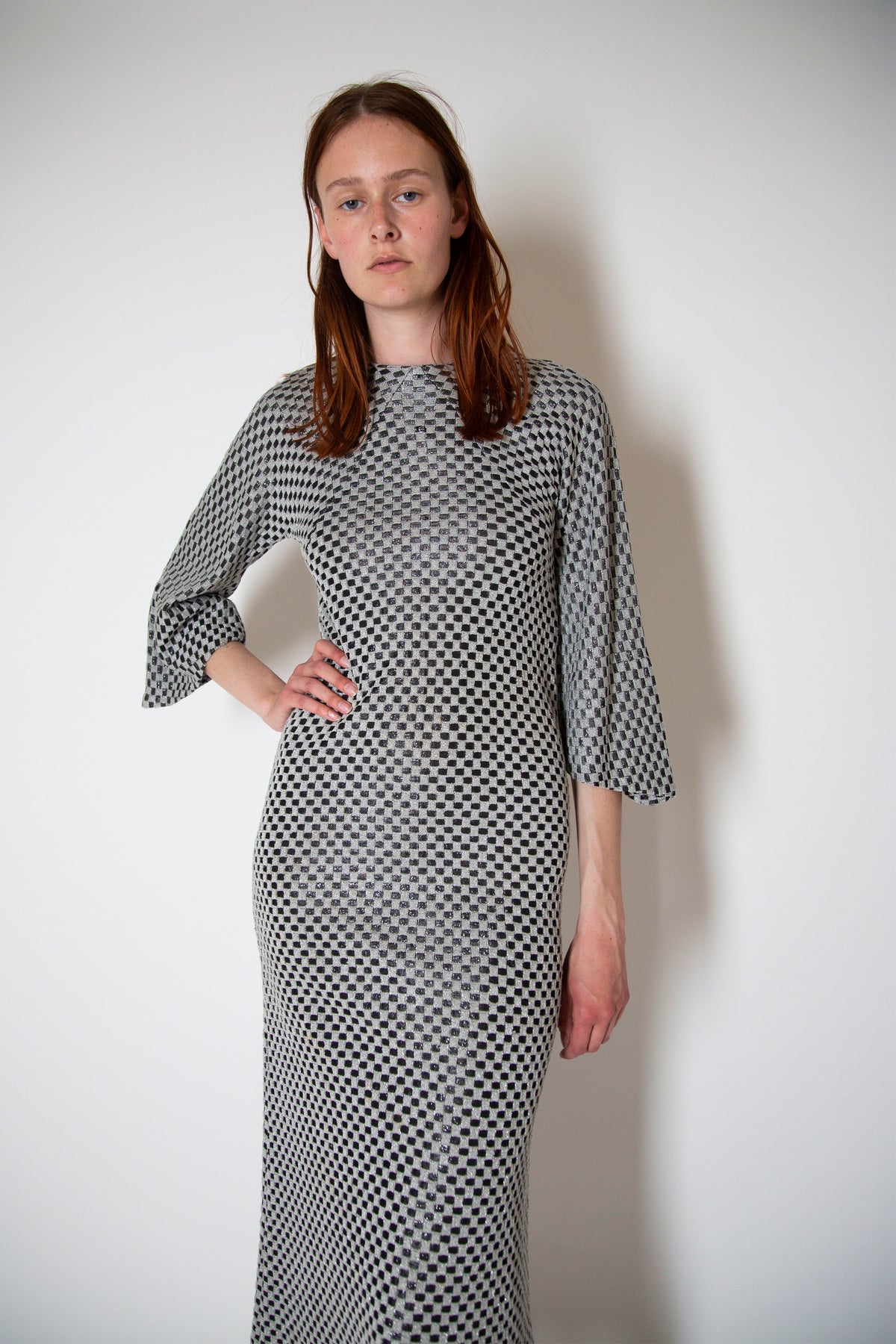 Vintage checkered maxi Dress