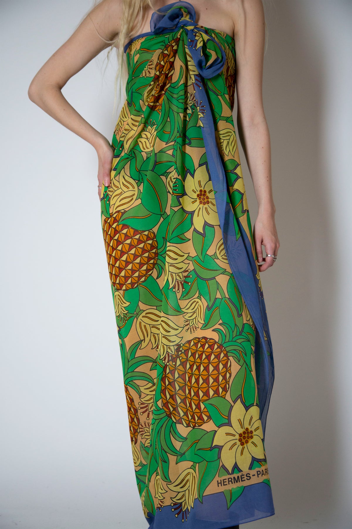 Hermes pineapple printed pareo