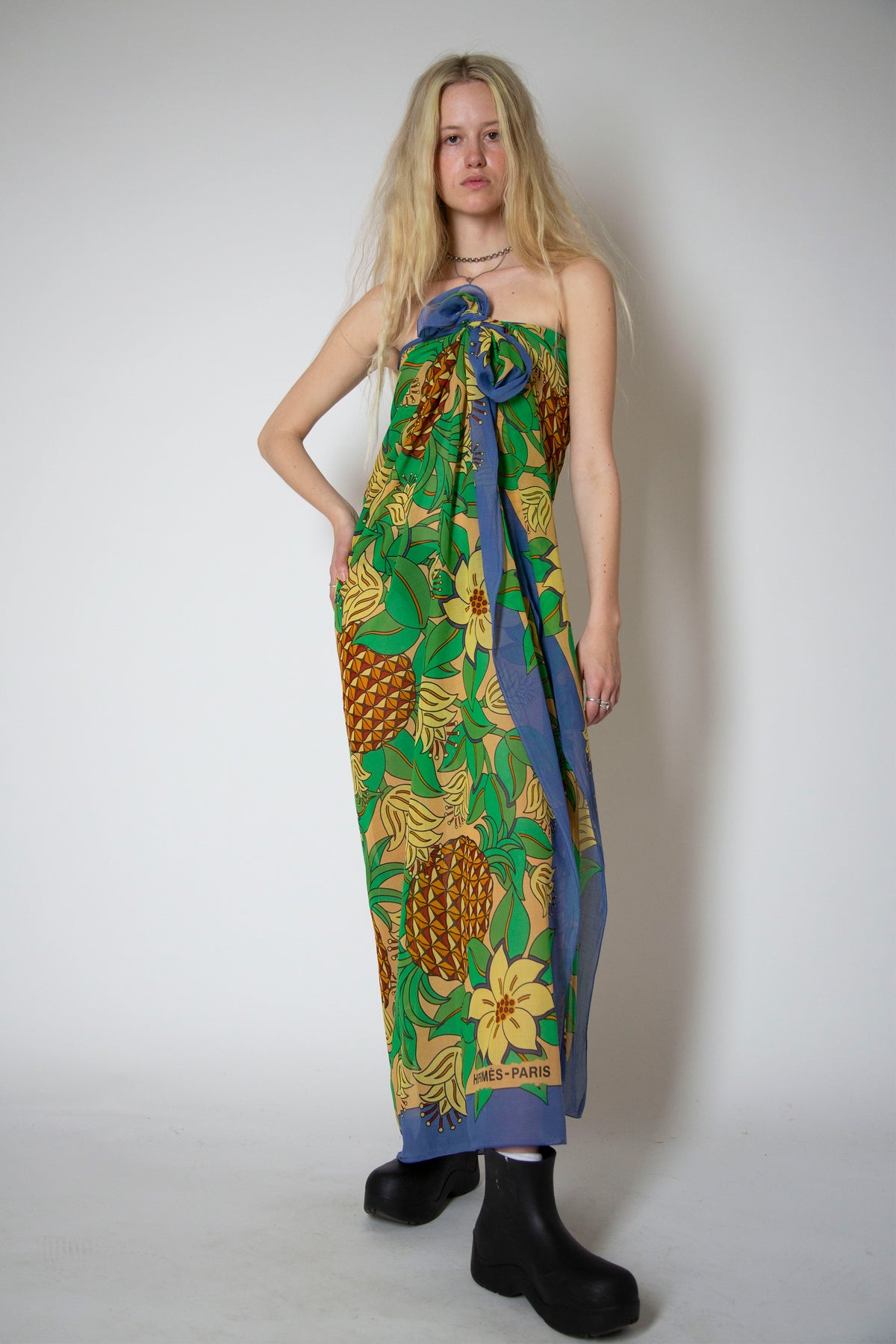 Hermes pineapple printed pareo